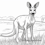 Engaging Eastern Grey Kangaroo Coloring Pages 3