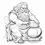 Engaging Hephaestus God of Fire and Blacksmith Coloring Pages 2