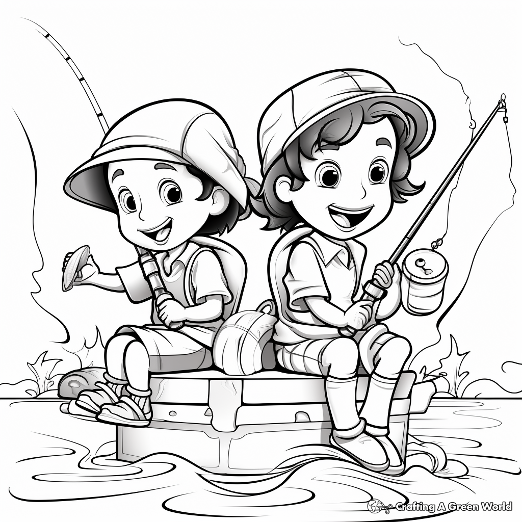 Engaging Safe Fishing Practices Coloring Pages 3