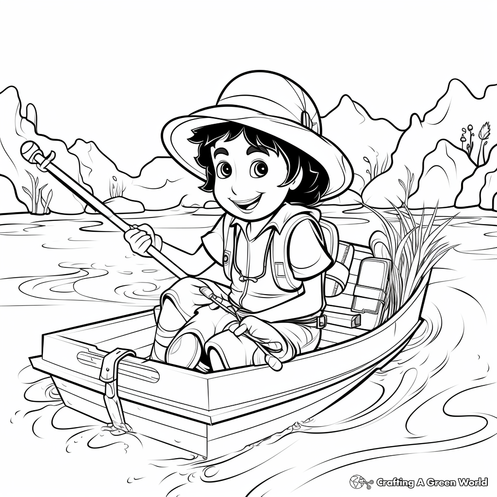 Engaging Safe Fishing Practices Coloring Pages 4