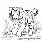 Engaging Siberian Tiger Coloring Pages 1