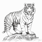 Engaging Siberian Tiger Coloring Pages 3
