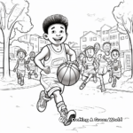 Enjoyable March Madness Basketball Coloring Pages 1