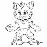 Entertaining Wildcat Mascot Coloring Pages 2