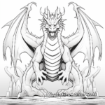 Epic Battle Dragon Coloring Sheets for Adults 1