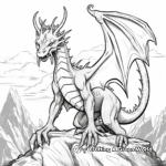 Epic Battle Dragon Coloring Sheets for Adults 2