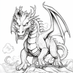 Epic Battle Dragon Coloring Sheets for Adults 3