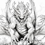 Epic Battle Dragon Coloring Sheets for Adults 4