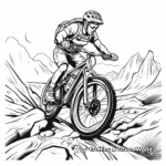 Epic Mountain Biking on Rocks Coloring Pages 1