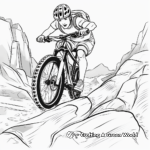 Epic Mountain Biking on Rocks Coloring Pages 2