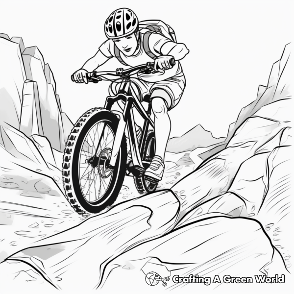 Mountain Bike Coloring Pages - Free &amp; Printable!
