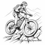Epic Mountain Biking on Rocks Coloring Pages 3