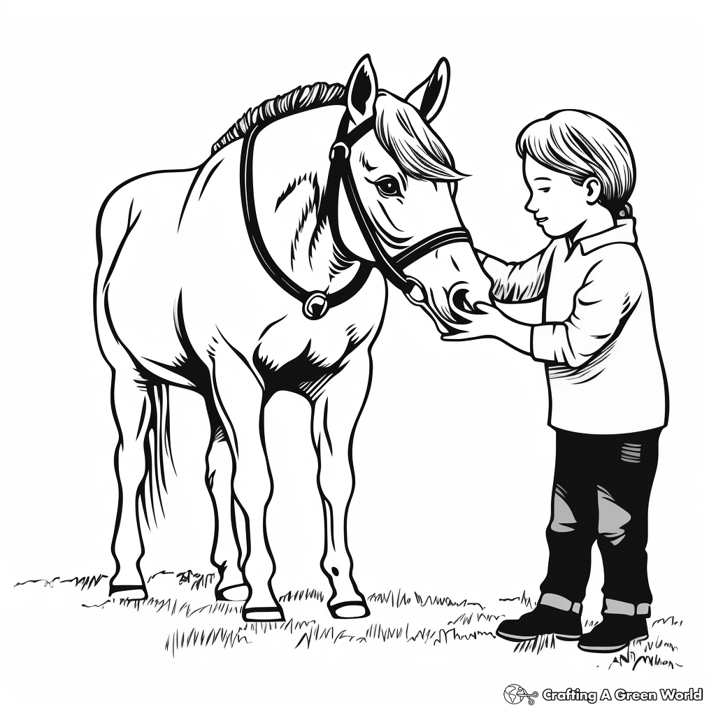 Equine Veterinary Care Coloring Pages 1