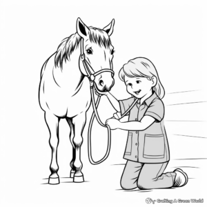 Equine Veterinary Care Coloring Pages 3