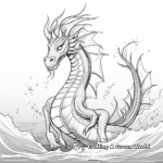 Ethereal Sea Dragon Coloring Sheets 1
