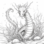 Ethereal Sea Dragon Coloring Sheets 4