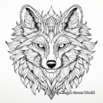 Ethereal Wolf Spirit Mandala Coloring Pages 1