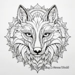 Ethereal Wolf Spirit Mandala Coloring Pages 2