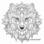 Ethereal Wolf Spirit Mandala Coloring Pages 4