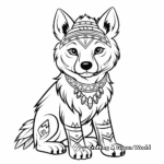 Ethnic Wolf: Native American Inspired Coloring Pages 3