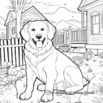 Everyday Life of Golden Retrievers Coloring Pages 3