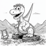 Excavating Dinosaurs with Excavators Coloring Pages 1