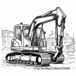 Excavator and Groundbreaking Coloring Pages 1