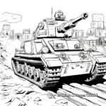 Exciting Action Packed Tank Fight Coloring Pages 2