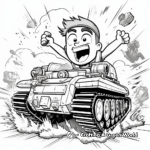 Exciting Action Packed Tank Fight Coloring Pages 3