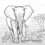 Exciting African Elephant Coloring Pages 3