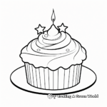 Exciting Birthday Cupcake Coloring Pages 1