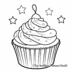 Exciting Birthday Cupcake Coloring Pages 2