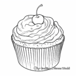 Exciting Birthday Cupcake Coloring Pages 3