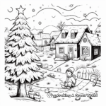 Exciting Christmas Eve Scene Coloring Pages 1