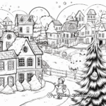 Exciting Christmas Eve Scene Coloring Pages 3