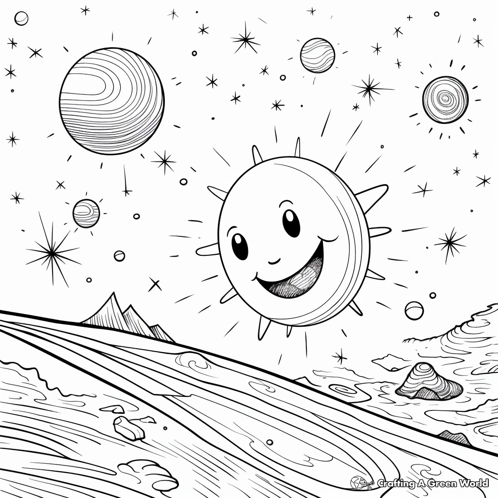 Exciting Comet Coloring Pages 1