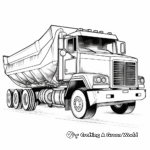 Exciting Dump Semi Truck Trailer Coloring Pages 1
