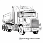 Exciting Dump Semi Truck Trailer Coloring Pages 2