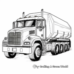 Exciting Dump Semi Truck Trailer Coloring Pages 3