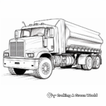 Exciting Dump Semi Truck Trailer Coloring Pages 4