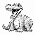 Exciting Egyptian Crocodile Coloring Pages 1