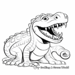 Exciting Egyptian Crocodile Coloring Pages 2