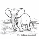 Exciting Elephant Coloring Pages 3