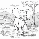 Exciting Elephant Coloring Pages 4
