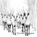 Exciting Elk Herd Coloring Pages 2