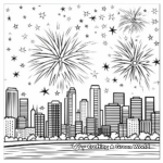 Exciting Fourth of July Fireworks Holiday Coloring Pages for Kids 3