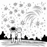 Exciting Fourth of July Fireworks Holiday Coloring Pages for Kids 4