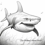 Exciting Great White Shark Coloring Pages 1