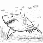 Exciting Great White Shark Coloring Pages 2