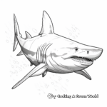 Exciting Great White Shark Coloring Pages 3